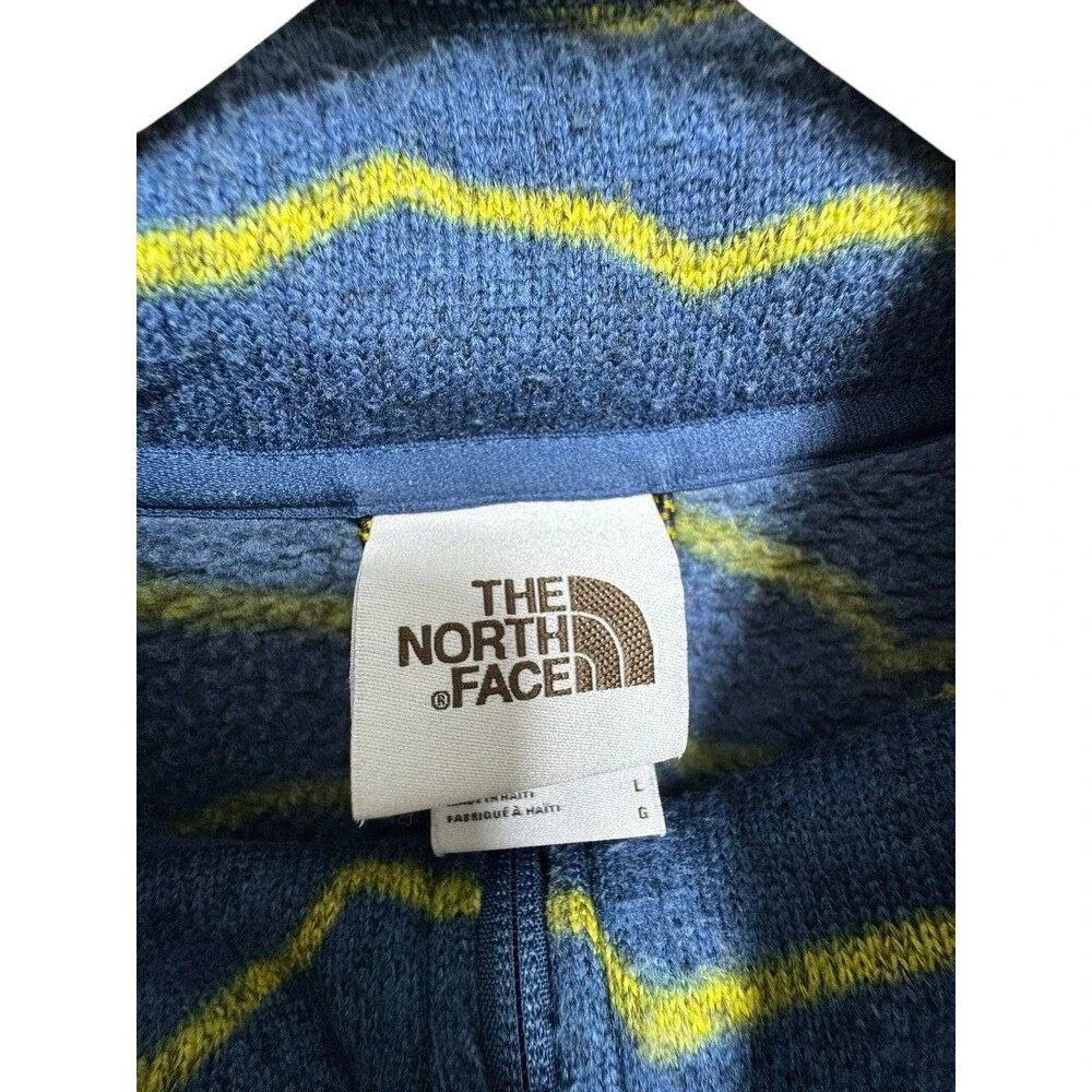 The North Face Men's L Gordon Lyons 1/4 Zip. Shady Blue w/Yellow.
